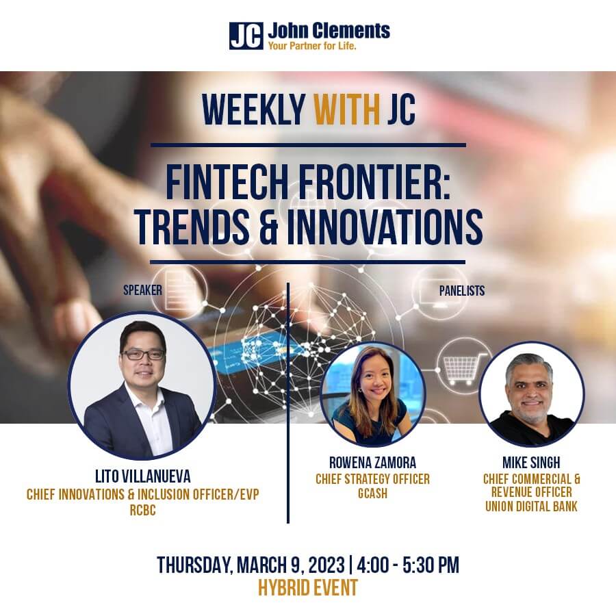 Weekly with JC Fintech Frontier: Trends & Innovations poster