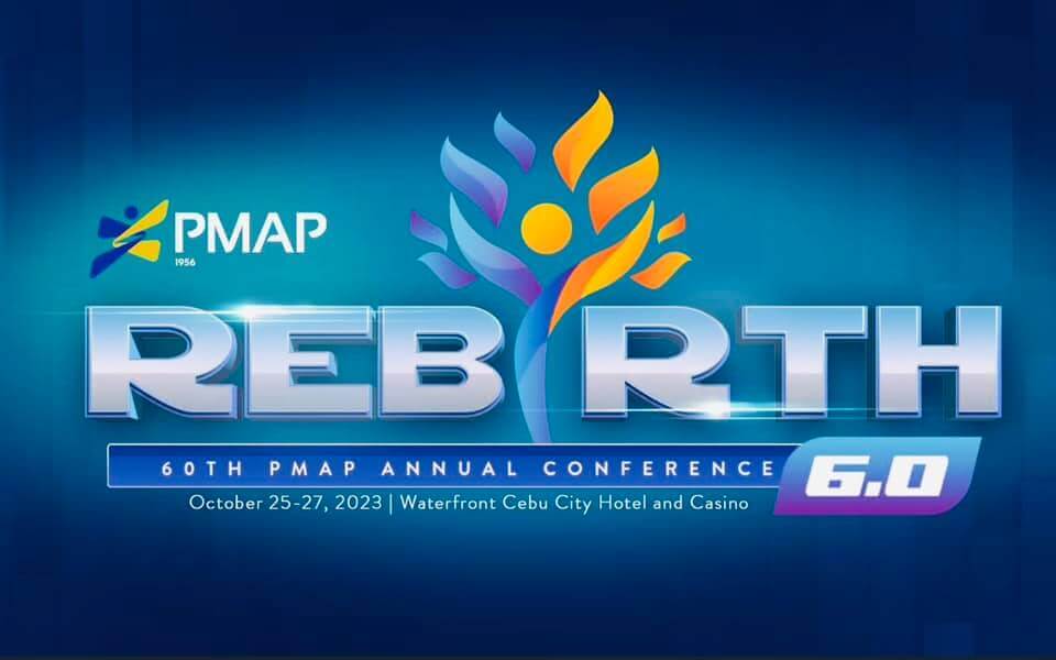 Event artwork of the PMAP’s human resource management conference with the word “Rebirth”