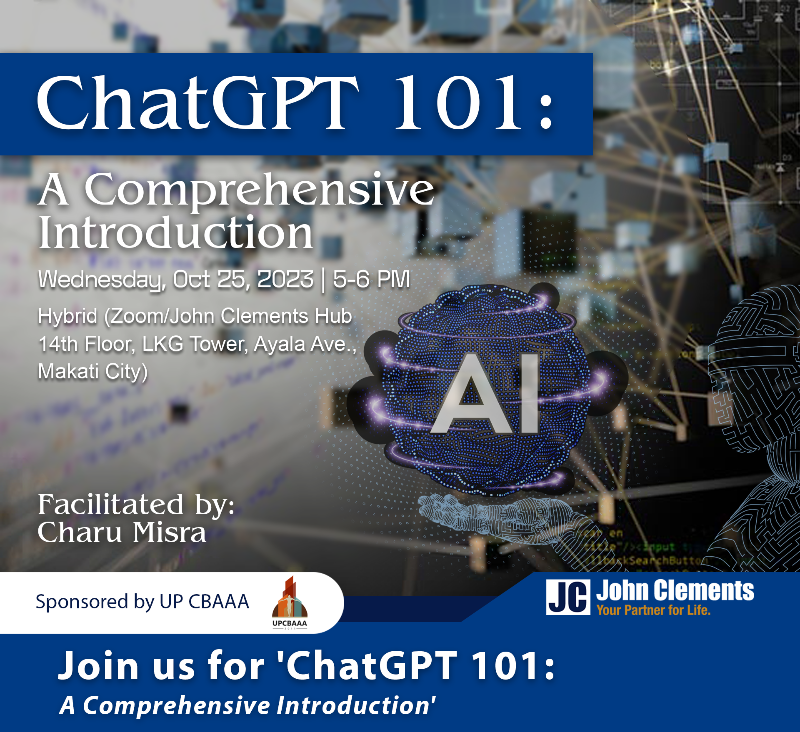 Event poster for a workshop on how to use ChatGPT