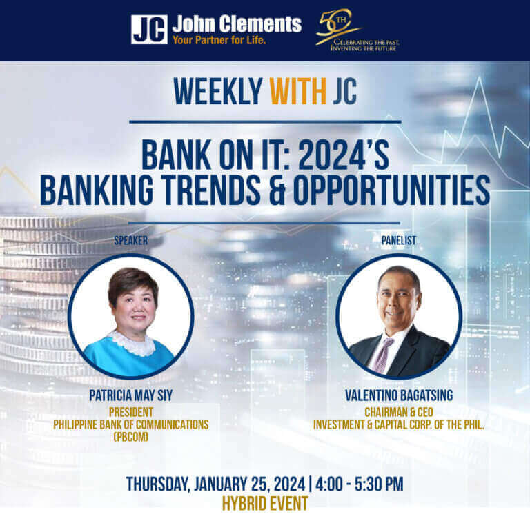 Event poster about banking trends in the Philippines