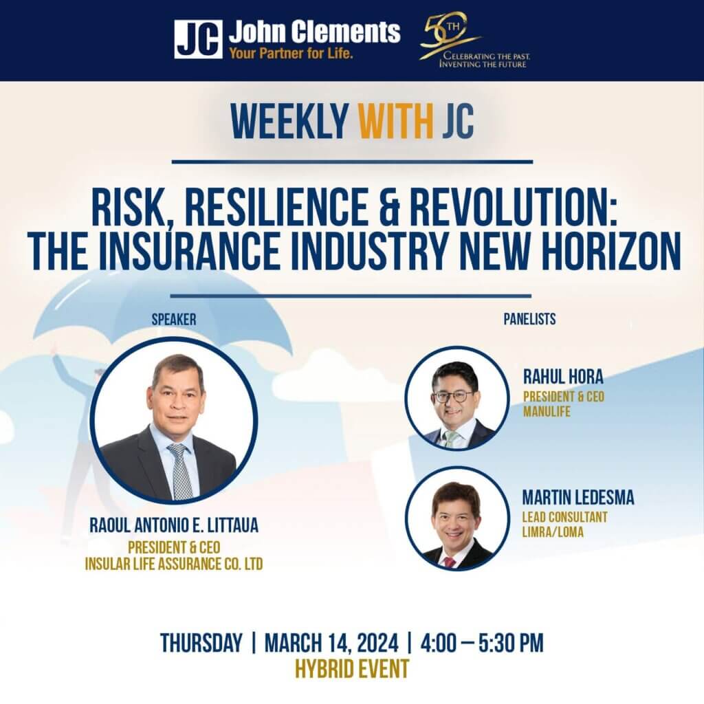 event poster of insurance industry weekly briefing