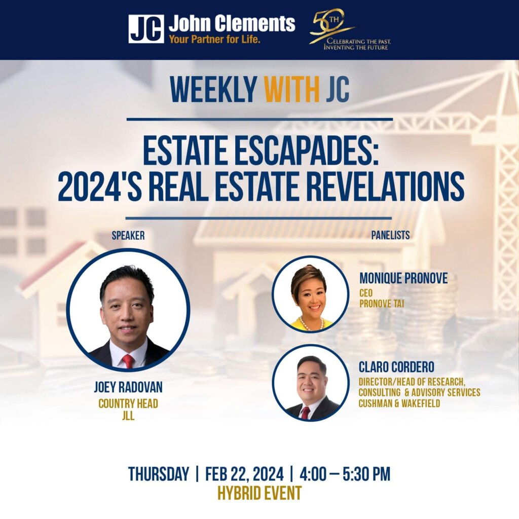 Event poster for a session about the real estate industry Philippines