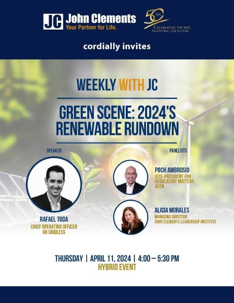 Weekly with JC Focuses on Renewable Energy in the Philippines | John ...